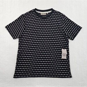 Amongst Others Men's Drop Shoulder Boxy Fit T-Shirt Heavyweight Black Knit NWT